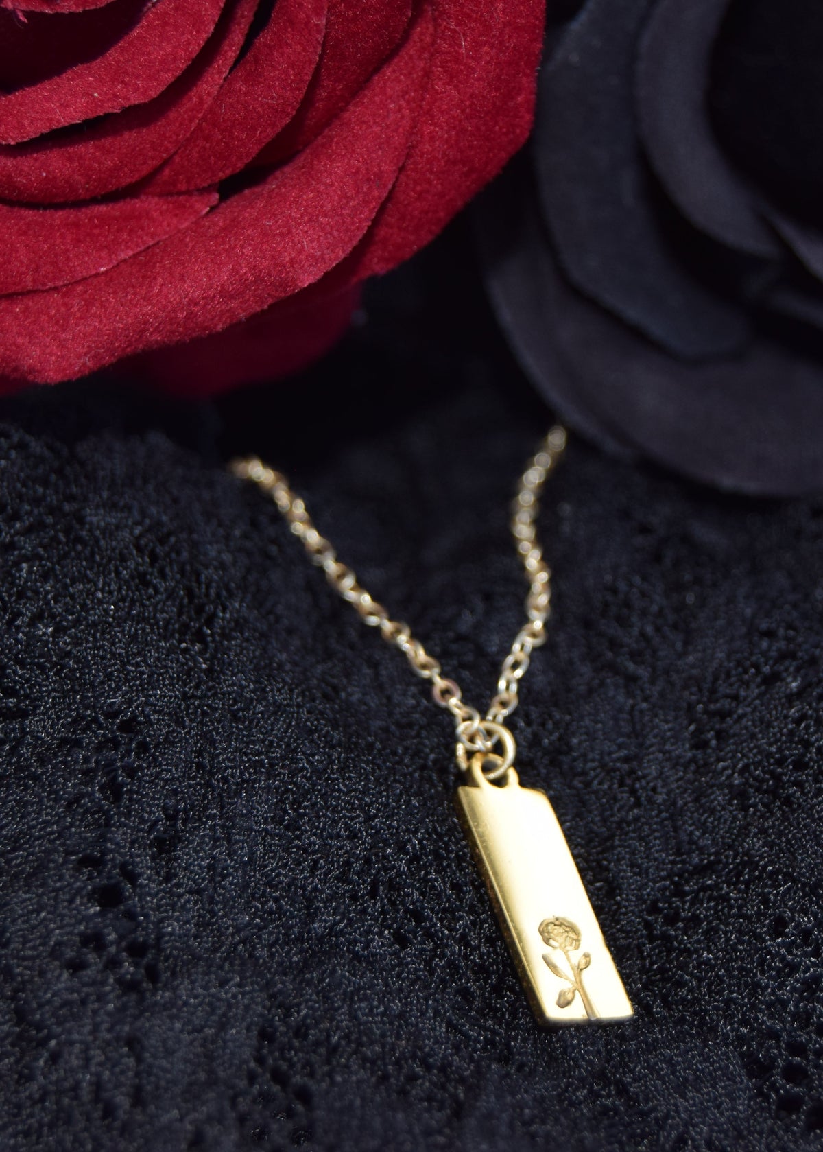 Scorched Rose Pendant