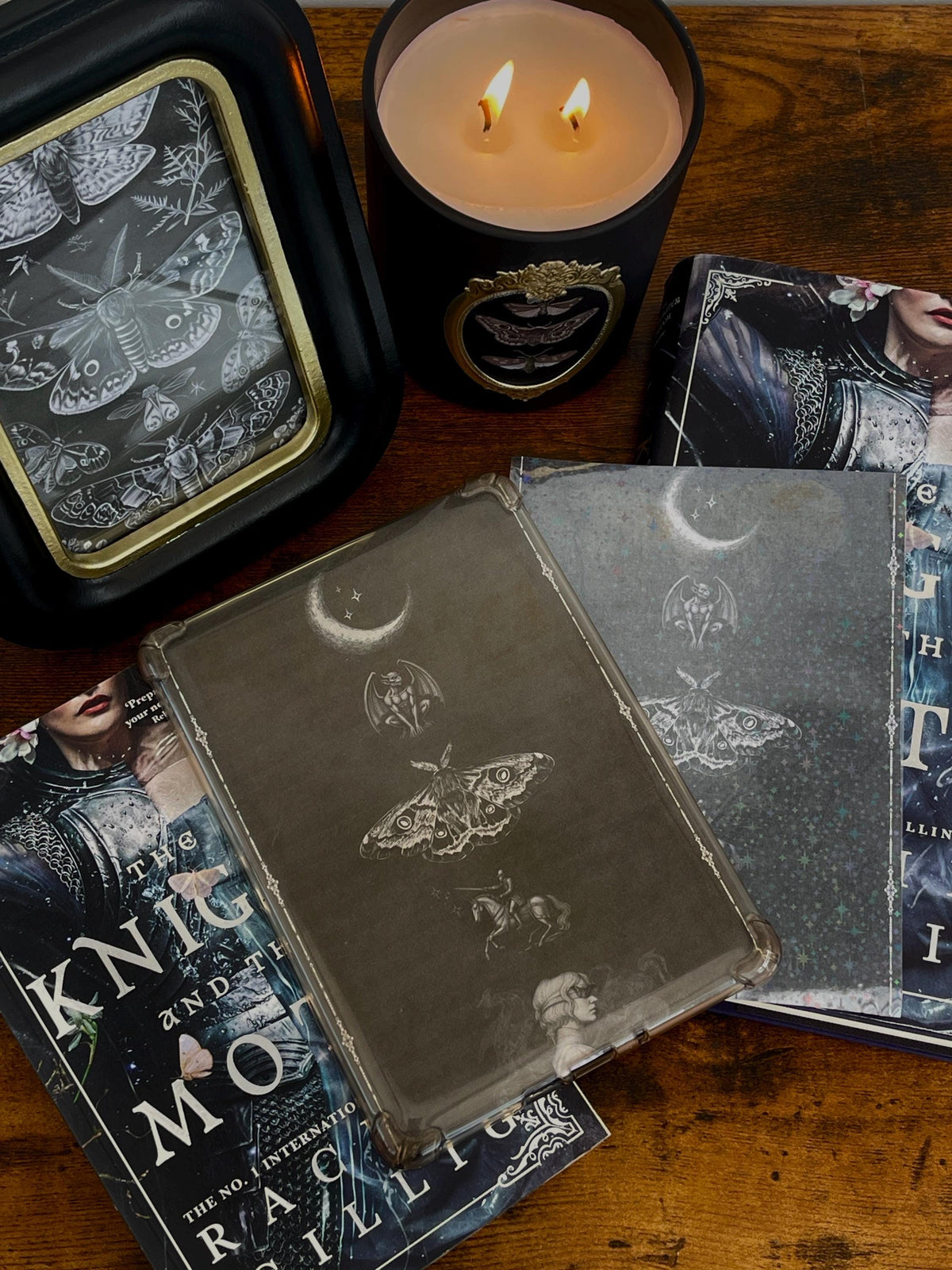The Knight and the Moth Inspired Kindle Insert | Fantasy Book Lover Gift, Clear Case Accessory