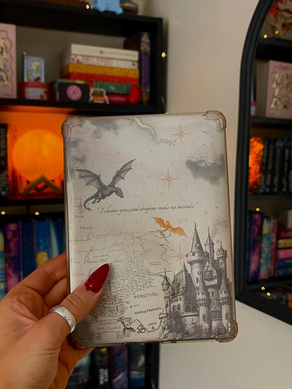 Forth Wing Inspired Kindle Insert | Fantasy Book Lover Gift, Clear Case Accessory