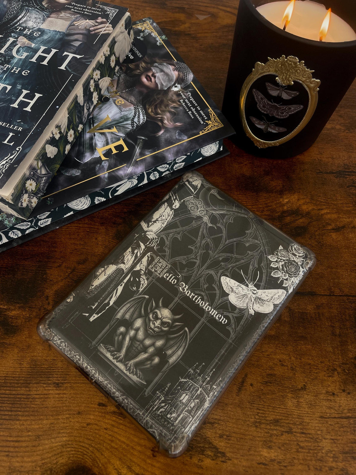 The Knight and the Moth/Knave and the Moon Inspired Kindle Insert | Fantasy Book Lover Gift, Clear Case Kindle Accessory