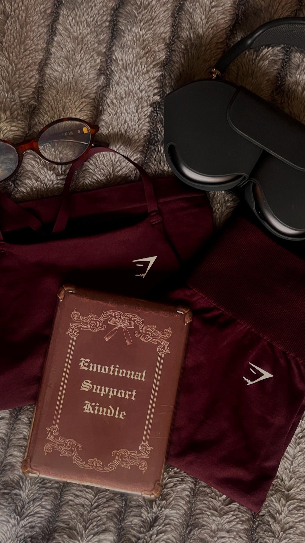 Emotional Support Kindle Insert | Gothic Book Lover Gift, Clear Case Accessory