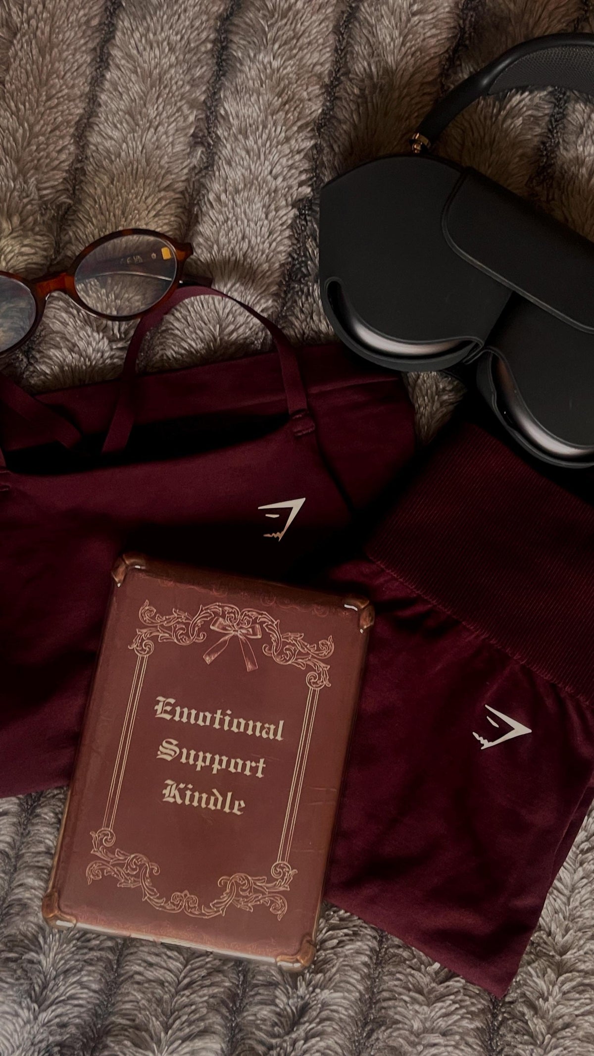 Emotional Support Kindle Insert | Gothic Book Lover Gift, Clear Case Accessory