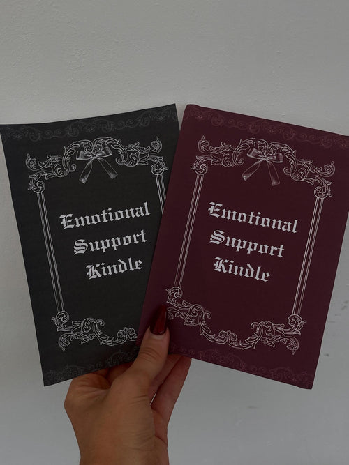 Emotional Support Kindle Insert | Gothic Book Lover Gift, Clear Case Accessory